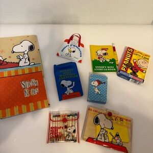 Snoopy Mini Stationary & Post - It Notes & Two Decks of Card
